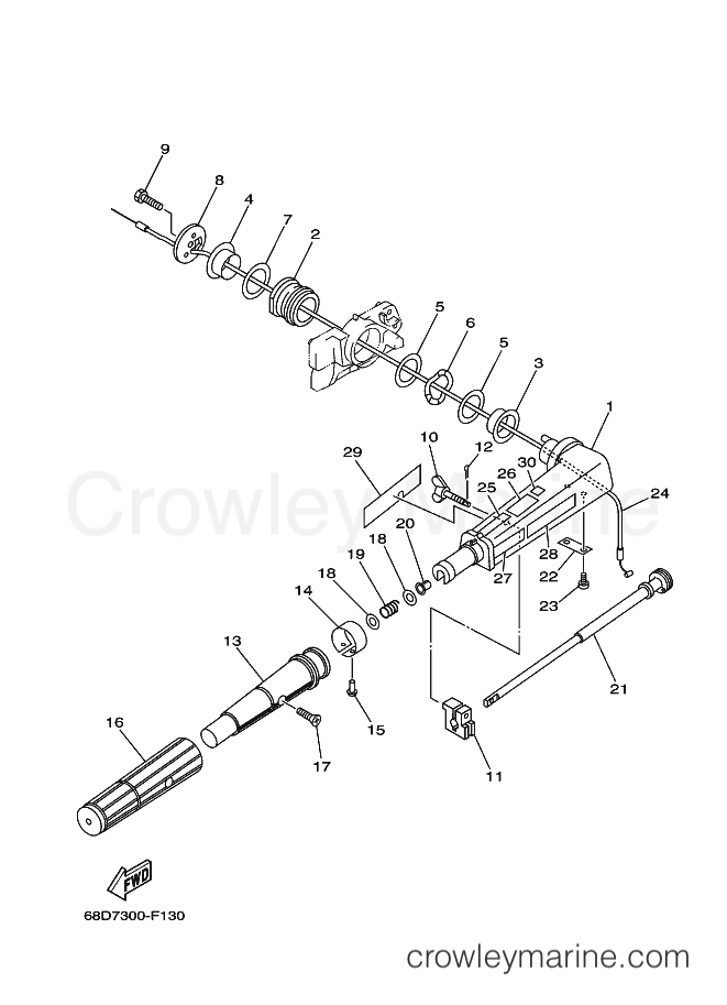 Yamaha Motors F4A (68D7) [150] - STEERING