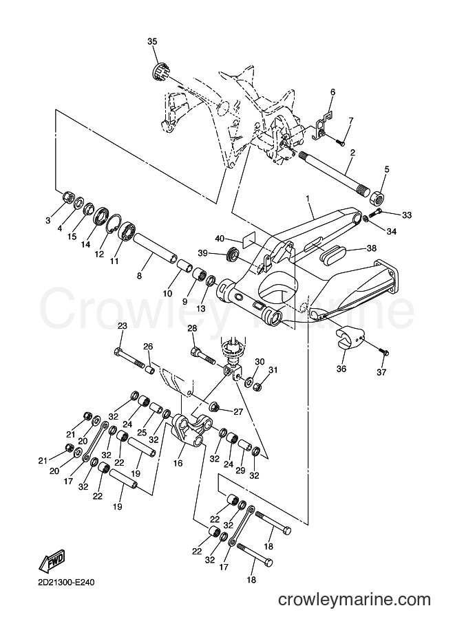 2008 Sport Bike FJR1300AS - FJR1300AS (2D2D) [010] - REAR ARM