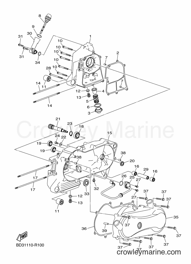 Yamaha Motors YFM90R (BD35) [010] - CRANKCASE