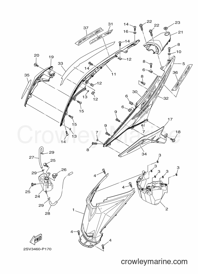 2015 Scooter AL125FX - AL125FX (2SV3) [010] - SIDE COVER