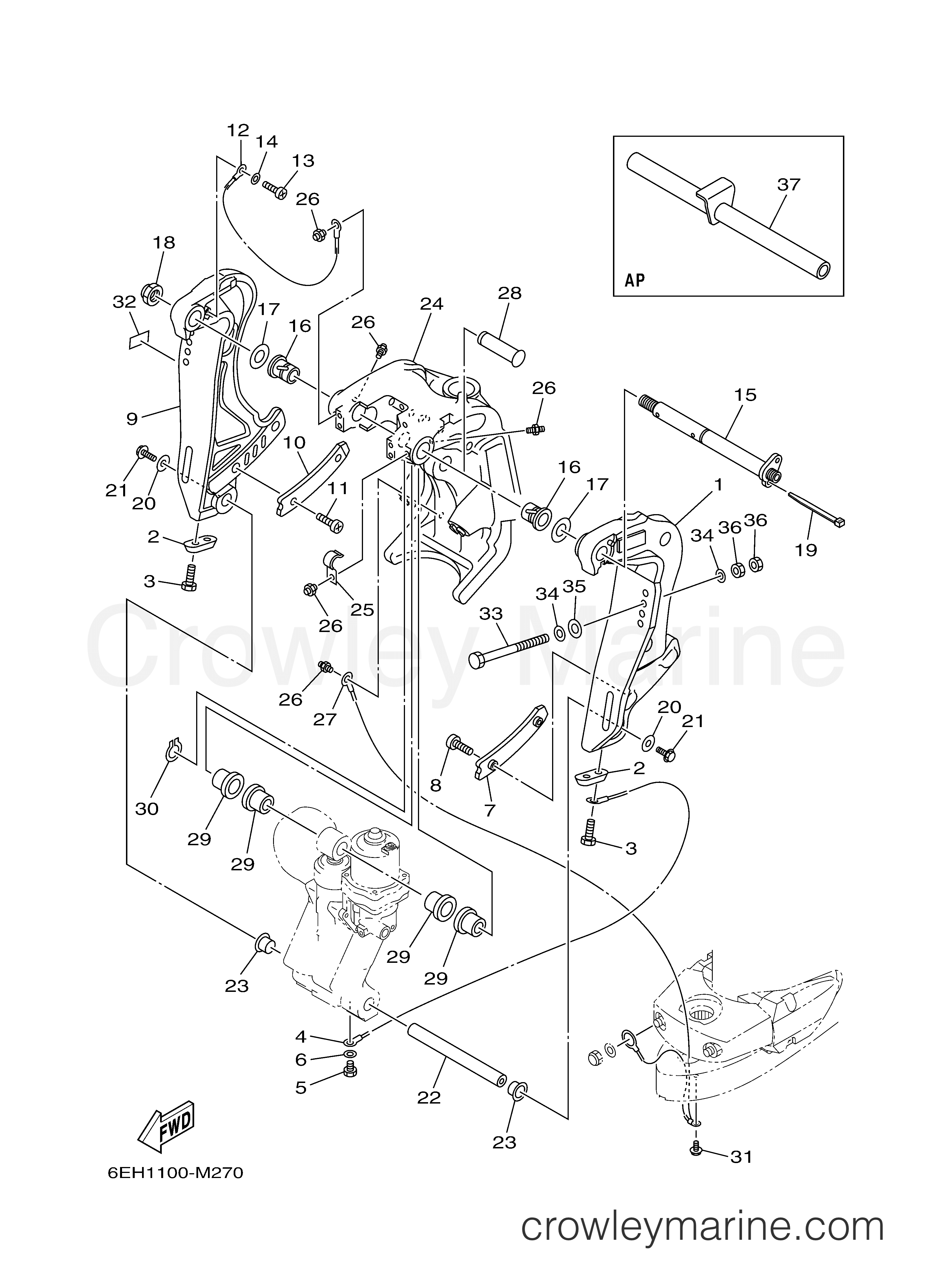 Yamaha Motors VF150LA - BRACKET 1