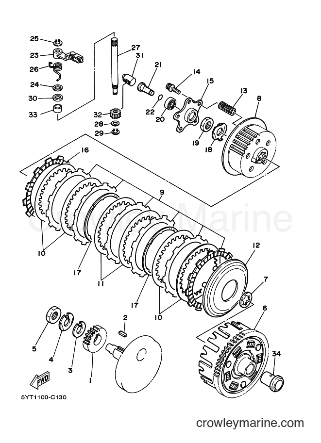 Yamaha Motors YFM350 (1BS8) [010] - CLUTCH
