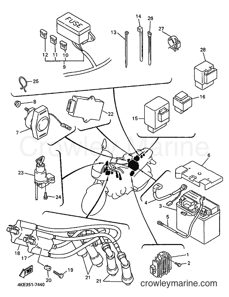 Yamaha Motors XJ600N (4KE7) [100] - ELECTRICAL 1