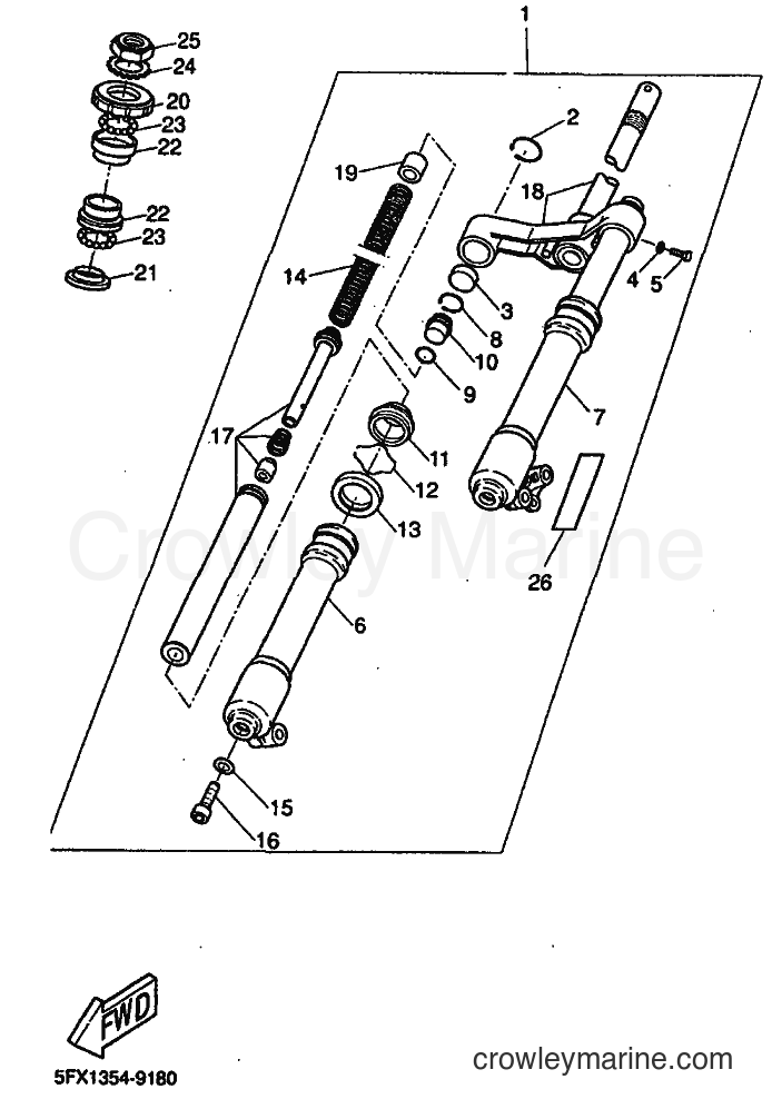 Yamaha Motors CW50RS (5FX5) [010] - FRONT FORK