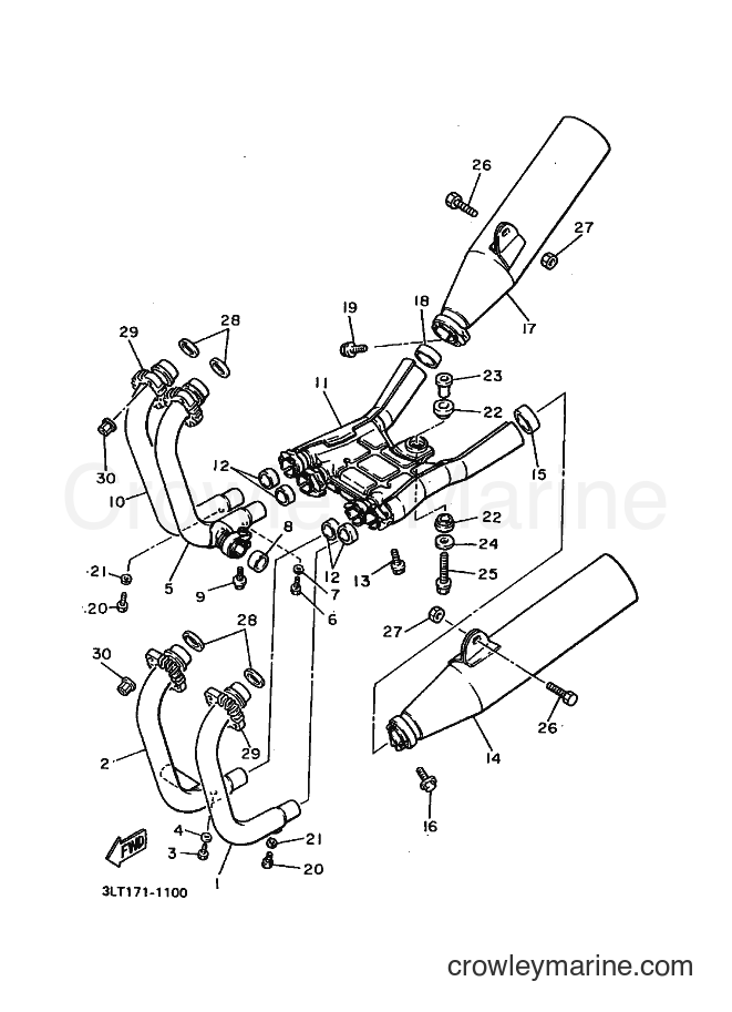 Yamaha Motors YX600 (3LT7) [010] - EXHAUST