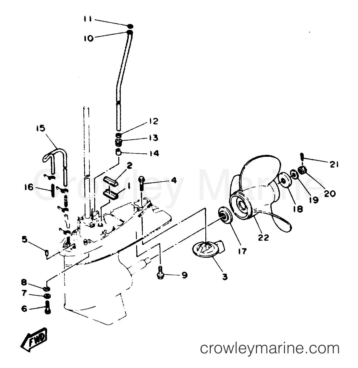 Yamaha Motors P60TLHR - LOWER DRIVE 2