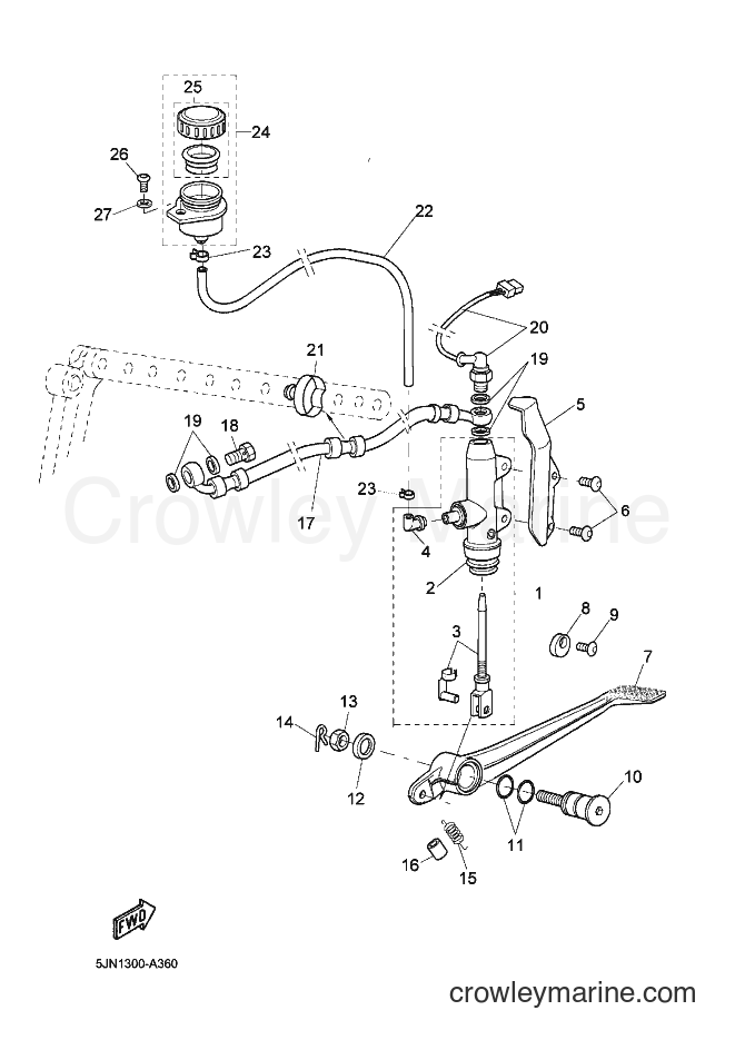 Yamaha Motors BT1100 (5JN2) [010] - REAR MASTER CYLINDER