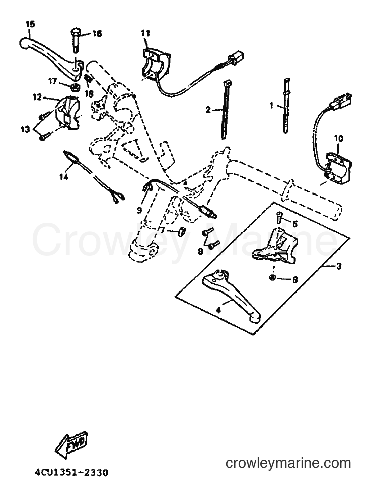 1994 Scooter YE50 - YE50 (4FW4) [999] - HANDLE SWITCH & LEVER