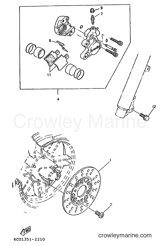 1995 Scooter CW50R - CW50R (4RD1) [999] - FRONT BRAKE