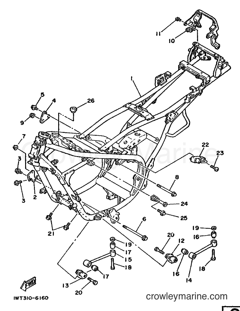 1989 Street Bike RZ350 - RZ350 (3FB2) [010] - FRAME