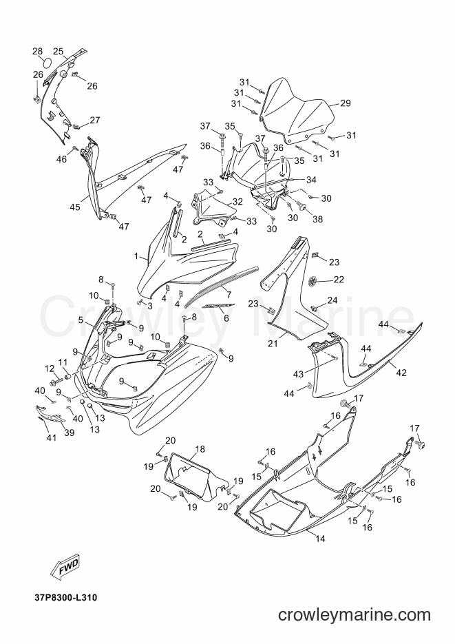 Yamaha Motors YP250R (37P8) [050] - WINDSHIELD