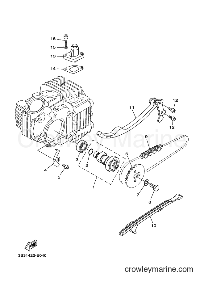 2006 Scooter JCA-110E - JCA-110E (5YWE) [010] - CAMSHAFT & CHAIN