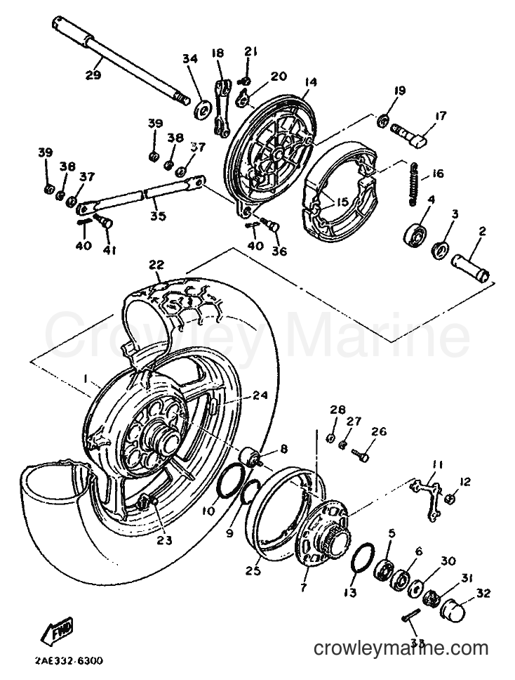 1991 Cruiser XV1100 - XV1100 (3LP2) [99A] - REAR WHEEL