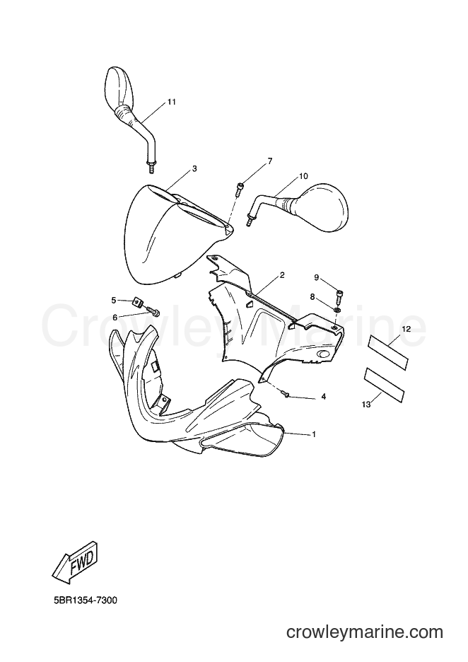 2000 Scooter YQ50 - YQ50 (5KF5) [010] - COWLING 1