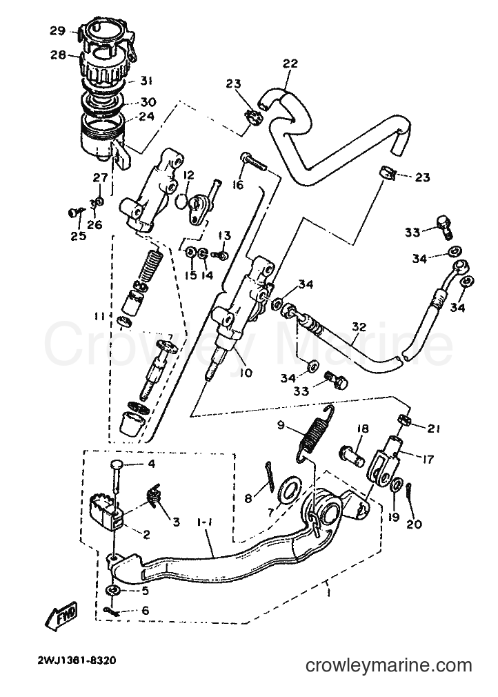 Yamaha Motors XT600 (2WJ1) [999] - REAR MASTER CYLINDER