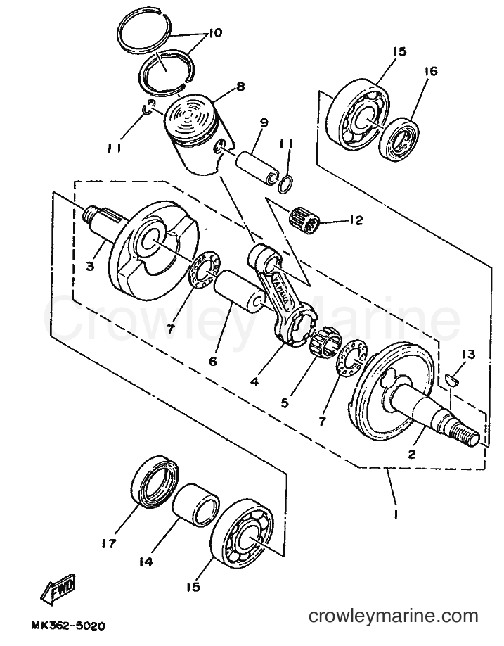 1992 Scooter DT50R - DT50R (4AD2) [999] - CRANKSHAFT & PISTON