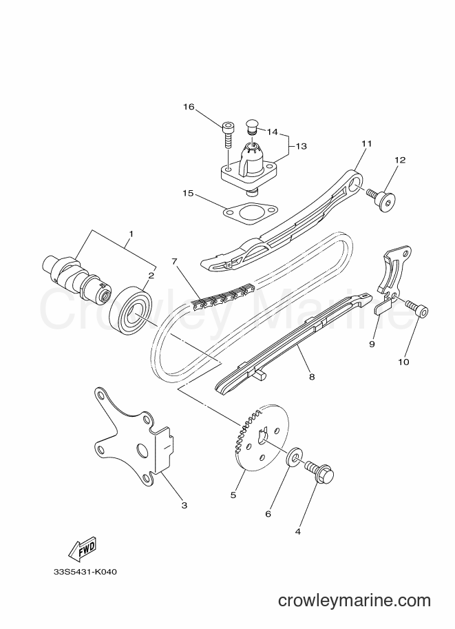 2012 Scooter AL125C - AL125C (33SA) [010] - CAMSHAFT & CHAIN