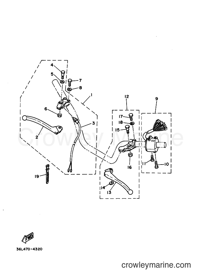 1996 Street Bike RX100 - RX100 (36L) [999] - HANDLE SWITCH & LEVER