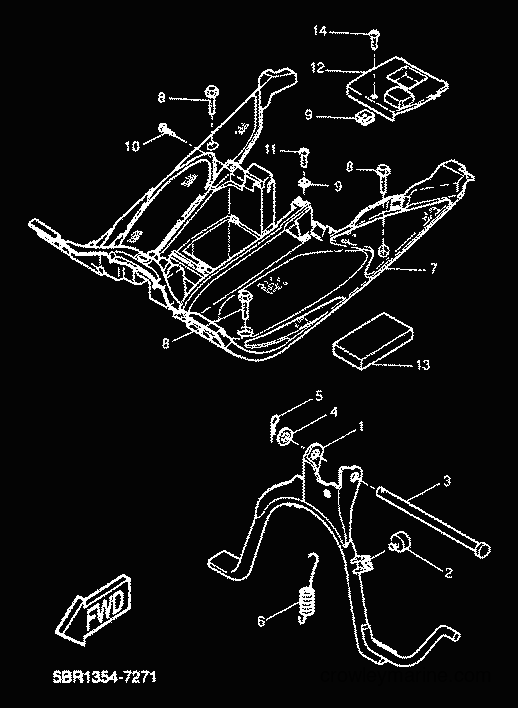 2000 Scooter YQ50L - YQ50L (5HEV) [010] - STAND & FOOTREST