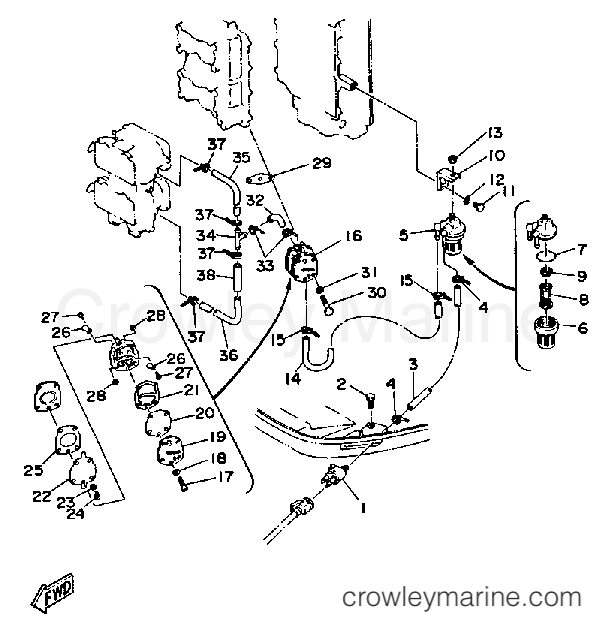 Yamaha Motors 115ETLF - FUEL SYSTEM