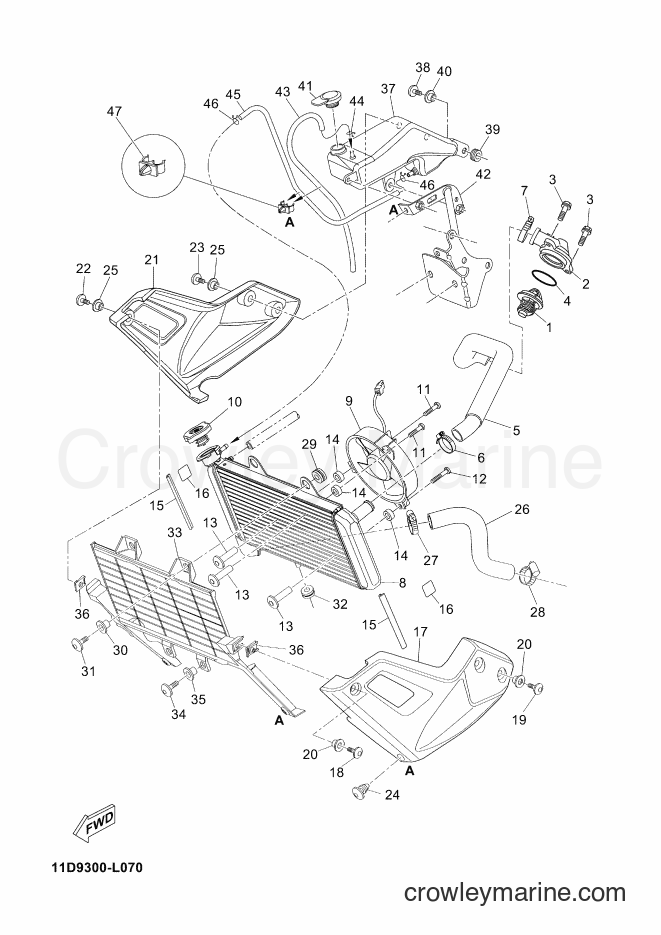2012 Dirt Bike XT660Z - XT660Z (11D9) [030] - RADIATOR & HOSE