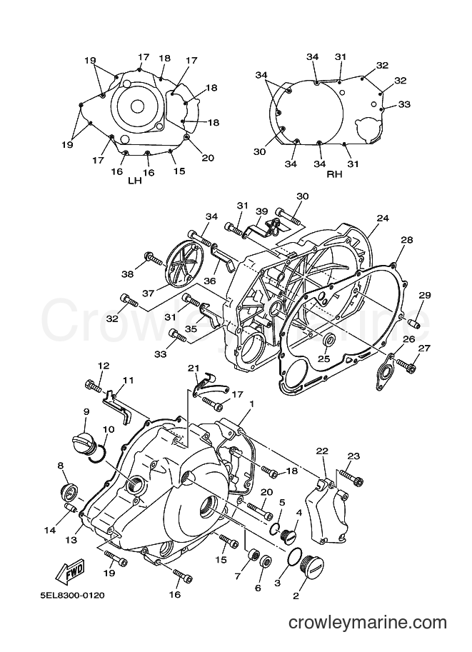 2000 Cruiser XVS1100 - XVS1100 (5EL8) [080] - CRANKCASE COVER 1