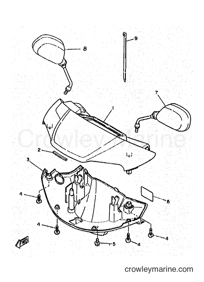 1995 Scooter YA50R - YA50R (4PC4) [010] - COWLING 1