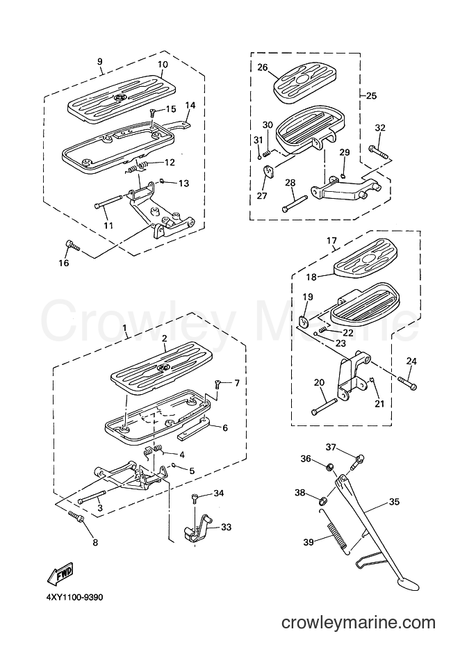 1999 Cruiser XVZ13TF - XVZ13TF (4XY3) [010] - STAND & FOOTREST