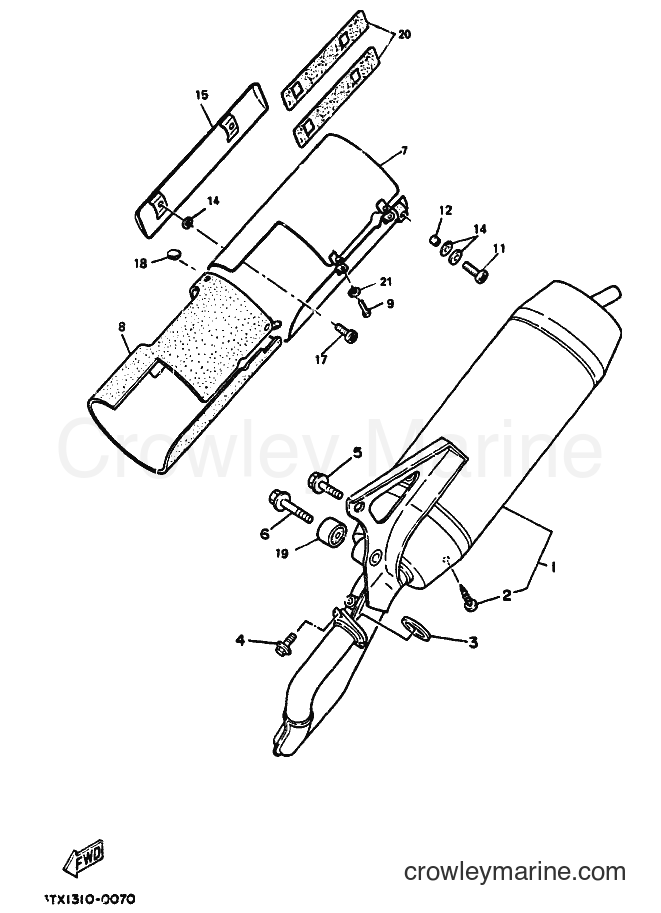 1993 Scooter CW50 - CW50 (4FG2) [010] - EXHAUST
