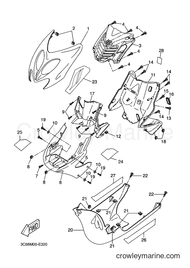2006 Scooter YQ50 - YQ50 (3C68) [040] - LEG SHIELD