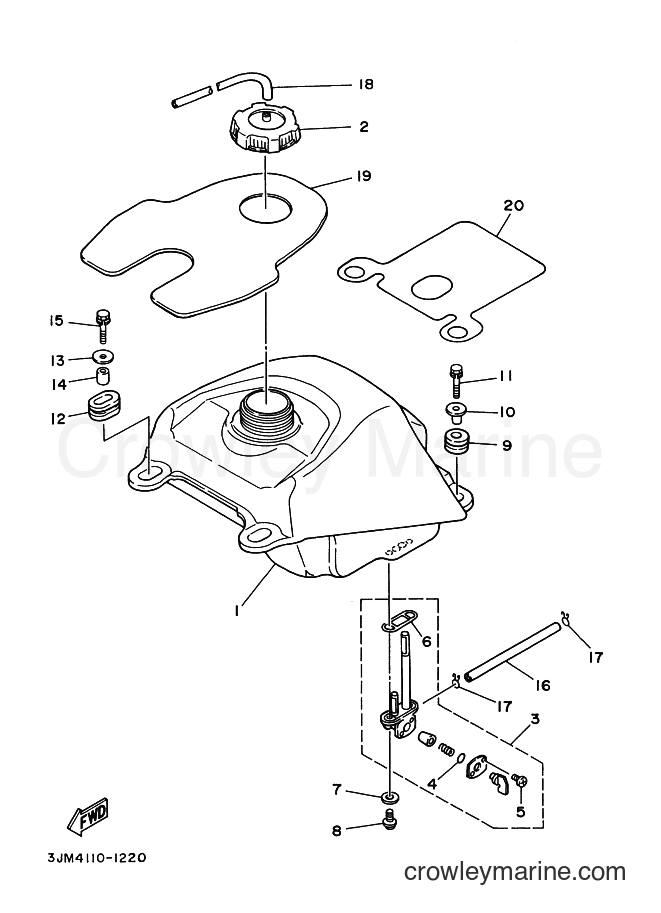1994 ATV YFS200 - YFS200 (3JME) [999] - FUEL TANK