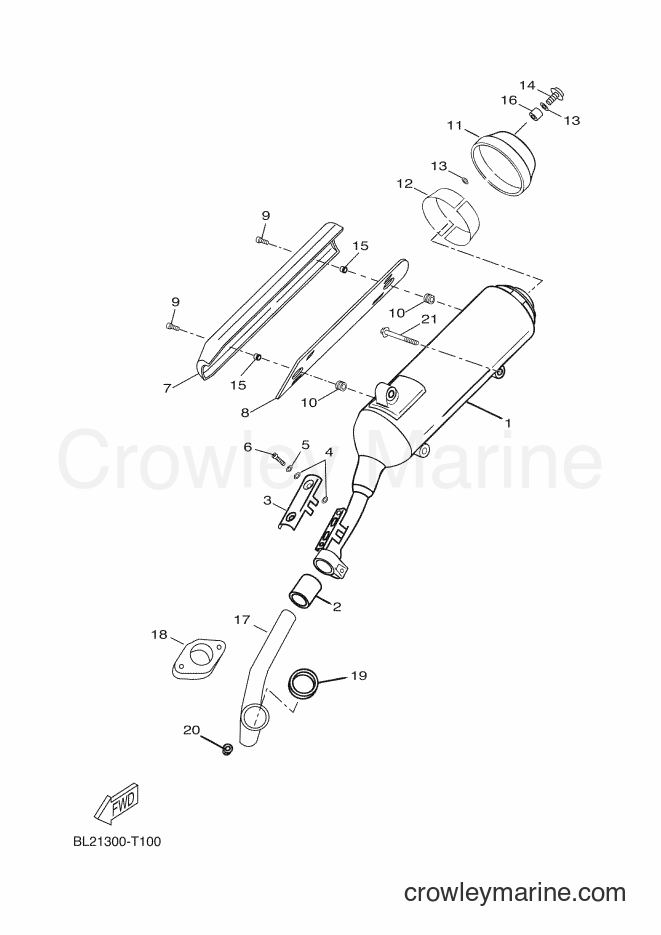 2018 Scooter YP125RA - YP125RA (BL21) [010] - EXHAUST