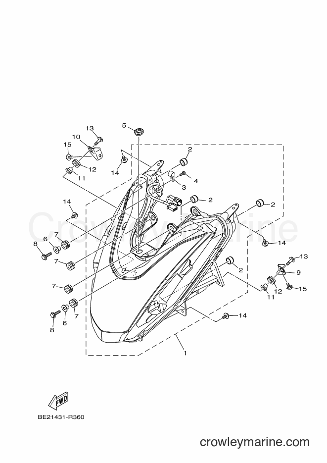 Yamaha Motors MWS125-A (BR71) [050] - HEADLIGHT