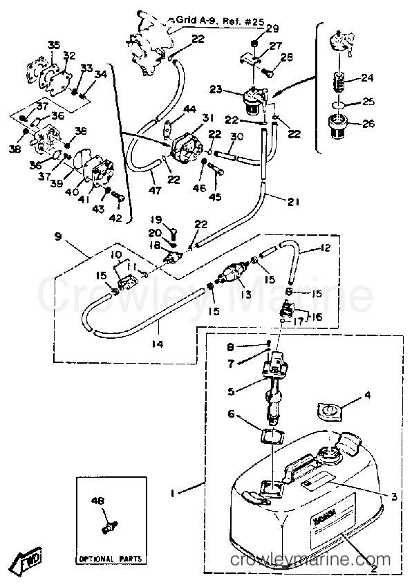 Yamaha Motors 25ESH - FUEL TANK