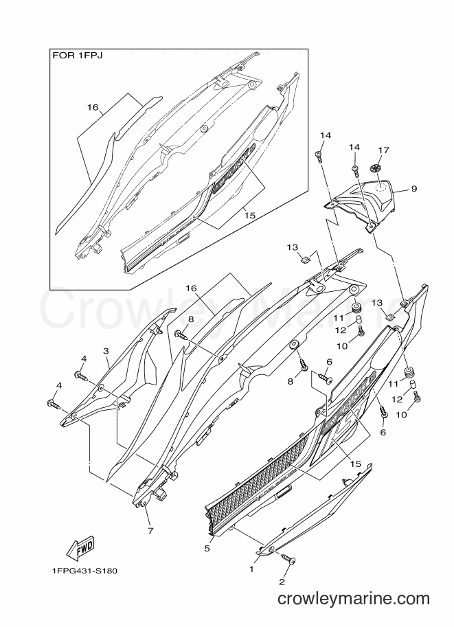 2017 Scooter T115FLSEC - T115FLSEC (1FPK) [010] - SIDE COVER