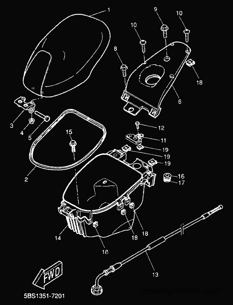 2000 Scooter YQ50 - YQ50 (5HEG) [010] - SEAT & CARRIER