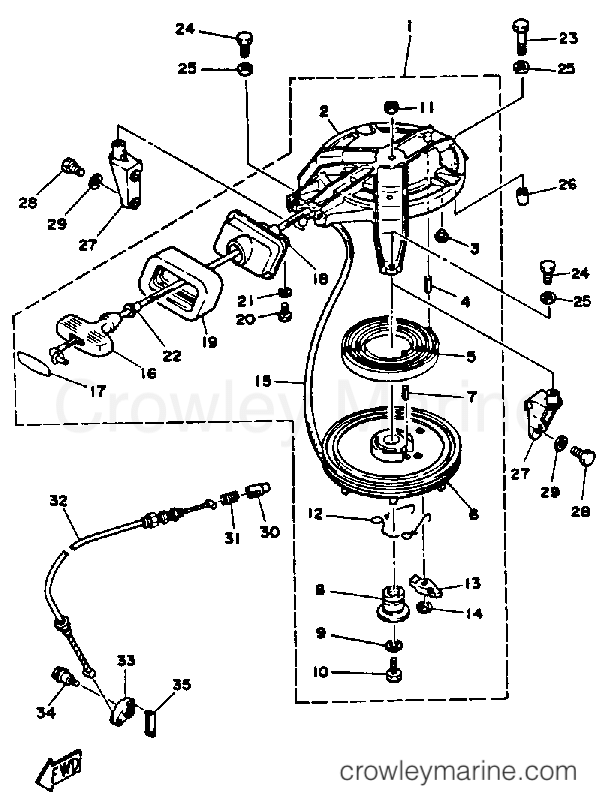 Yamaha Motors 15ELH - MANUAL STARTER