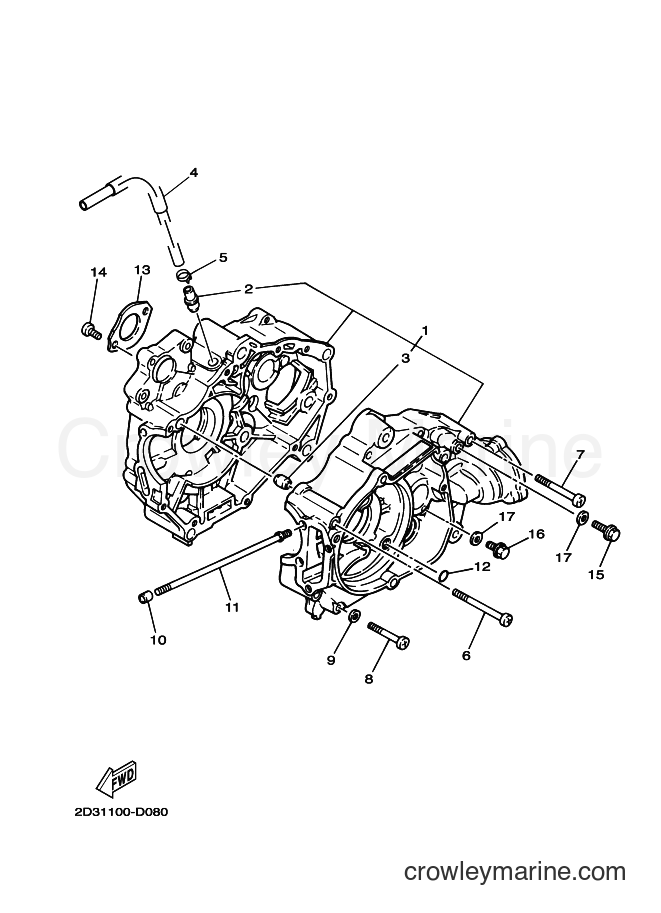 Yamaha Motors YFM80W (5THJ) [010] - CRANKCASE