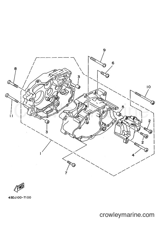 Yamaha Motors YFB250 (4BDK) [010] - CRANKCASE