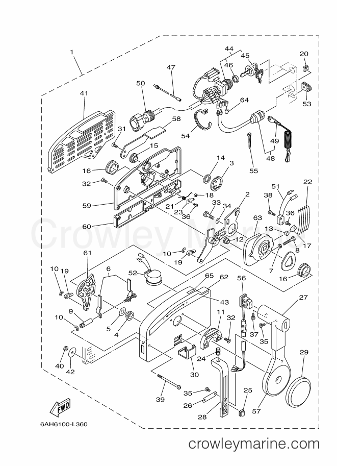 Yamaha Motors F40FEHDL (6BG5) [430] - REMOTE CONTROL ASSY