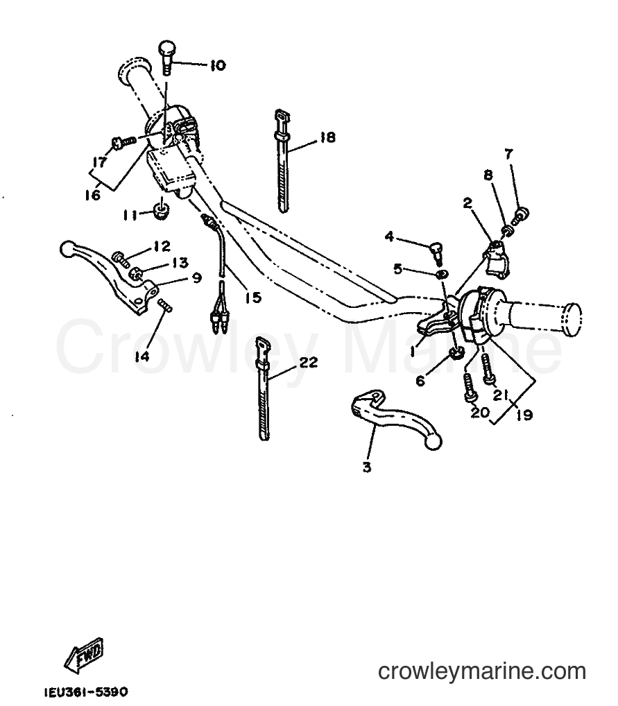 1987 Dirt Bike XT350 - XT350 (55V0) [050] - HANDLE SWITCH & LEVER