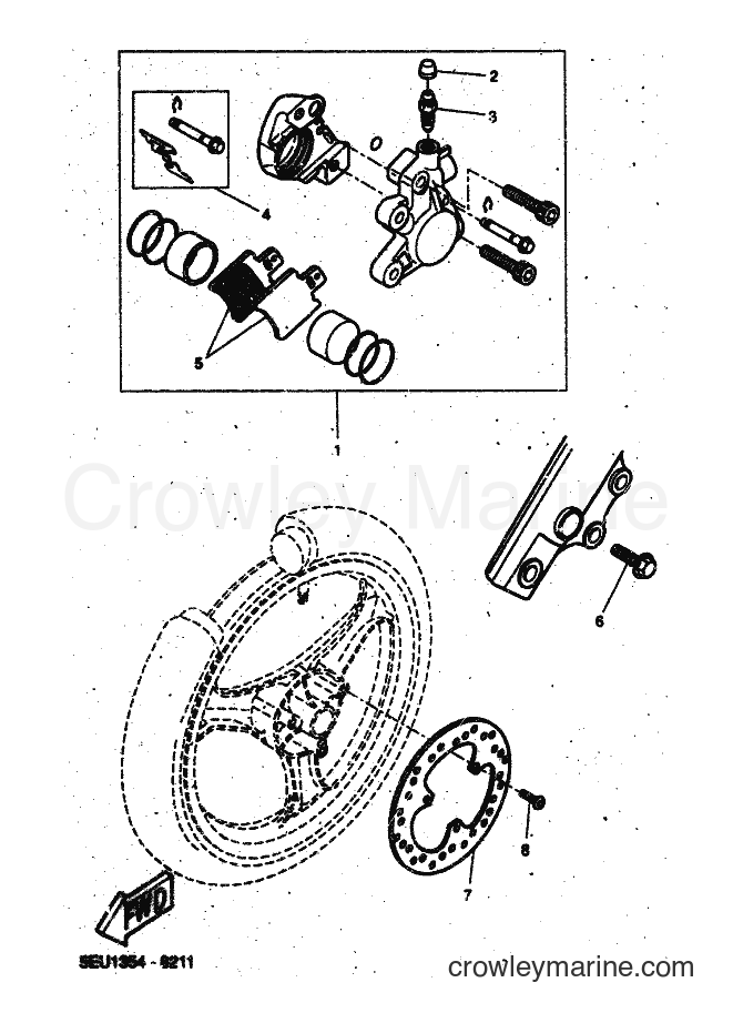2001 Scooter YH50 - YH50 (5PF2) [020] - FRONT BRAKE CALIPER