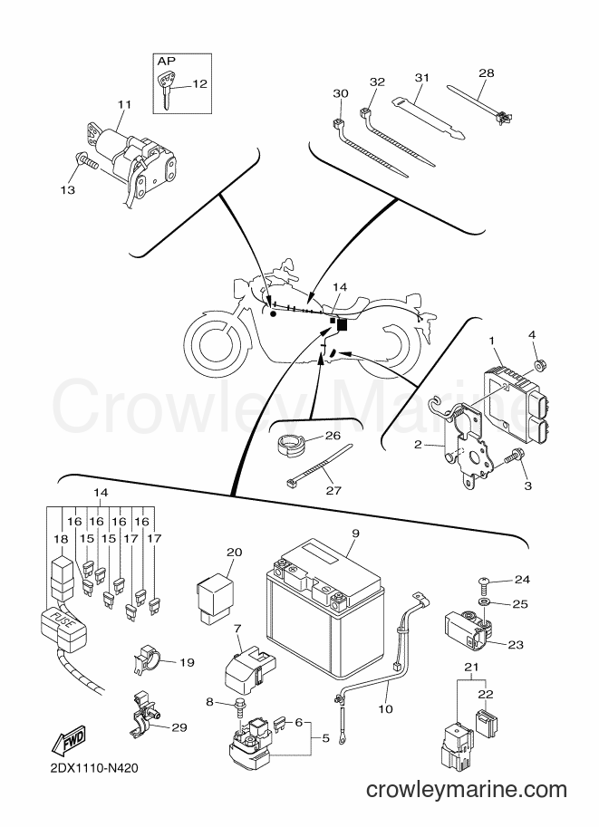 Yamaha Motors XVS950CU (2DX2) [010] - ELECTRICAL 2