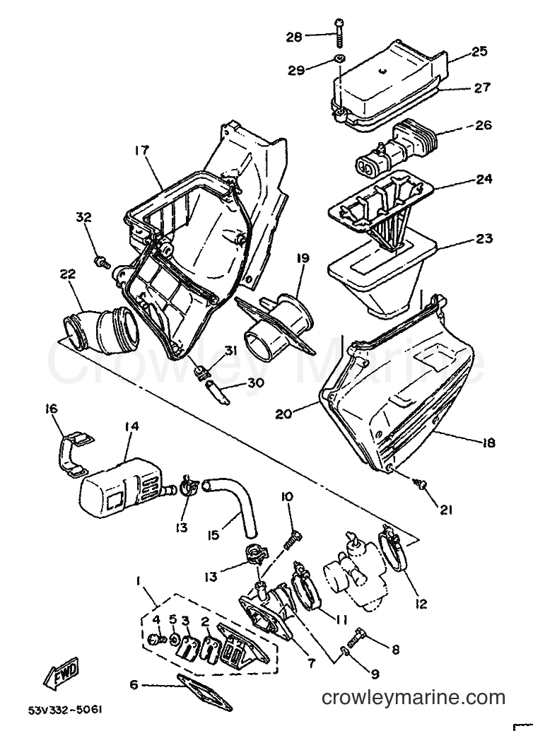 1987 Scooter DT80LC - DT80LC (2RA) [999] - INTAKE