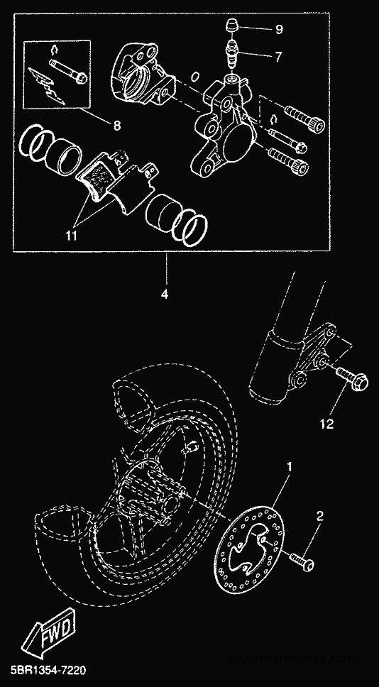 1999 Scooter YQ50L - YQ50L (5HED) [010] - FRONT BRAKE
