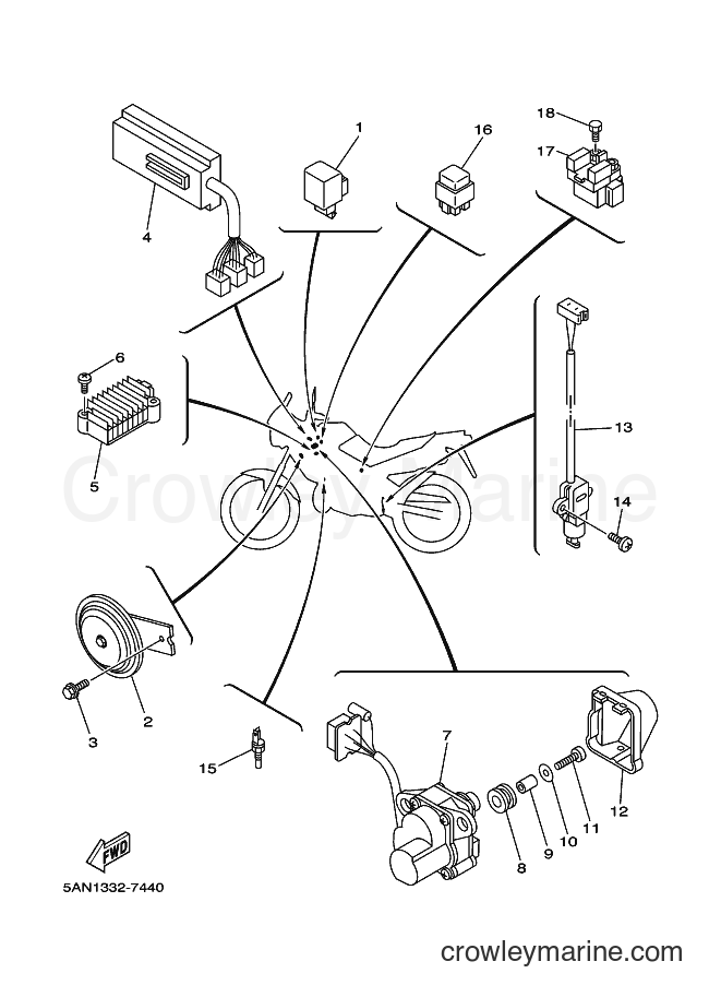 2000 Dirt Bike TDR125 - TDR125 (5AN7) [010] - ELECTRICAL 2