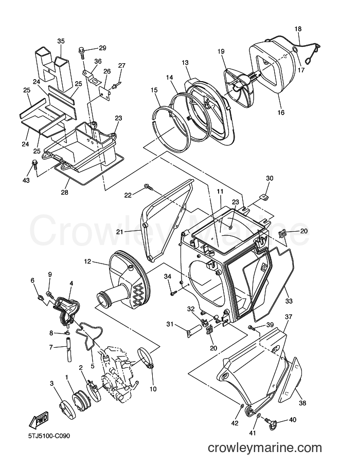 2004 Dirt Bike WR250F - WR250F (5UM6) [090] - INTAKE