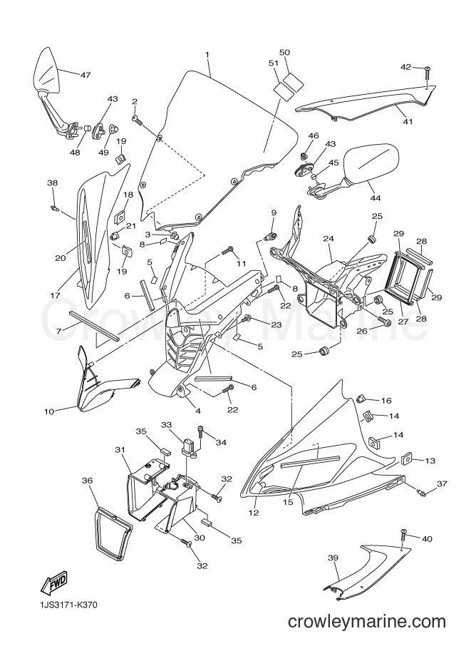 Yamaha Motors YZF-R6 (1JSF) [010] - COWLING 1