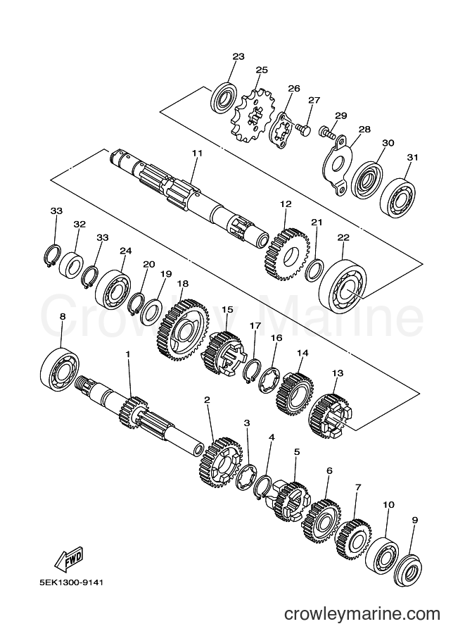 2003 Dirt Bike TW125 - TW125 (5RS4) [010] - TRANSMISSION