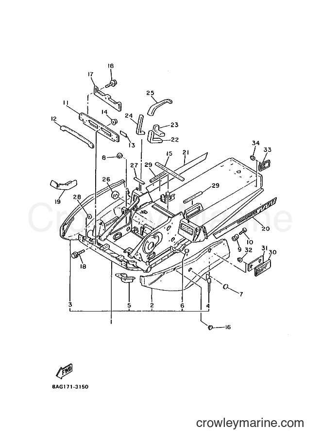 Yamaha Motors BR250TS (8BC1) [010] - FRAME